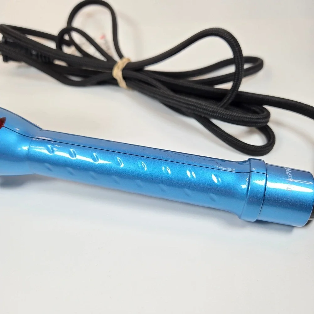 BaBylissPRO Nano Titanium 1.5 Inch Spring Curling Iron Blue BNT125S 450F Turbo